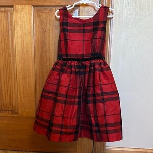 Girls Red and Black Plaid Dress